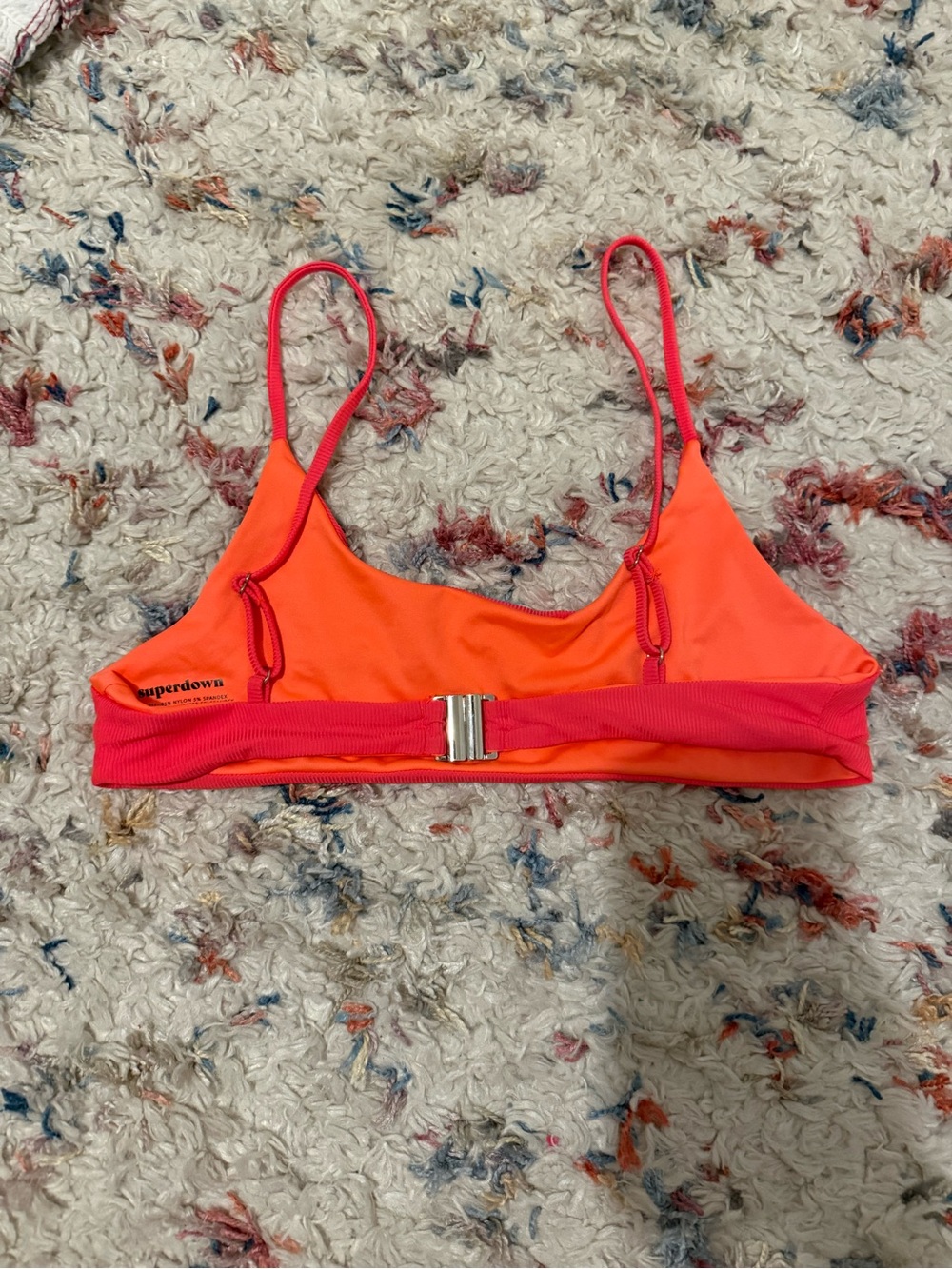 Neon Pink Ribbed Bikini Set - Picture 2 of 2